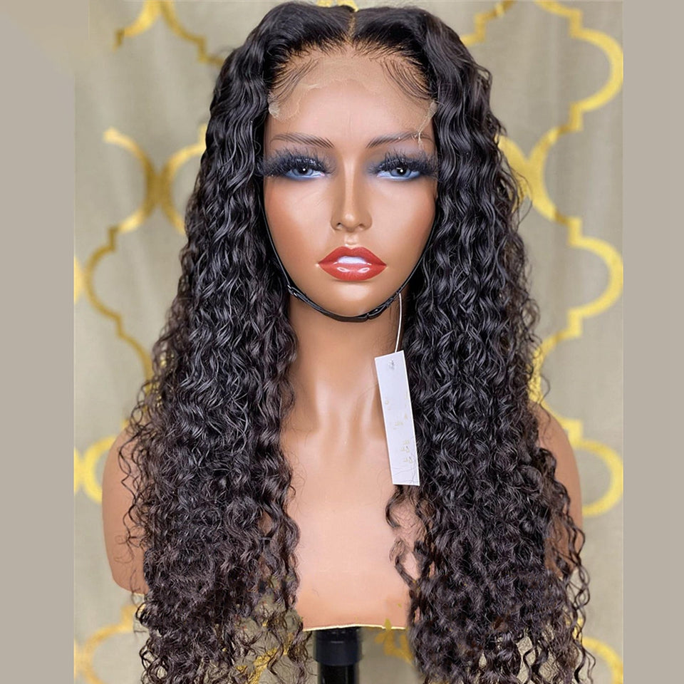 Wig Ladies Chemical Fiber Front Lace Curly High Temperature Silk Wig Headgear