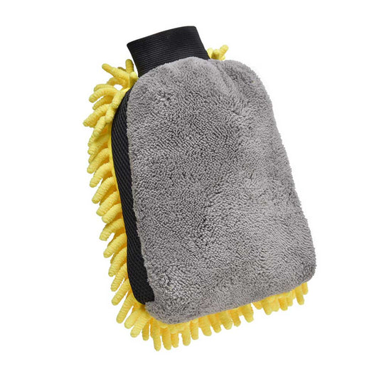 Car Wash Glove Coral Mitt Soft Anti-scratch for Car Wash Multifunction Thick Cleaning Glove Car Wax Detailing Brush Color Random