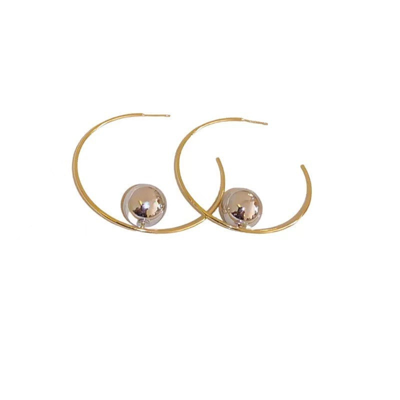 Large hoop earrings, elegant earrings, high-end earrings for women