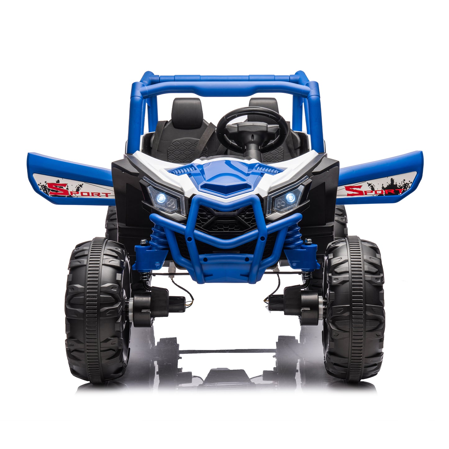 Side by Side 4x4 Ride on Off-Road Truck with Parent Remote Control, Battery Powered Electric Car