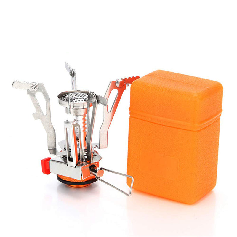 Camping Integrated Mini-Stove With Electronic Ignition Travel With a Portable Stove