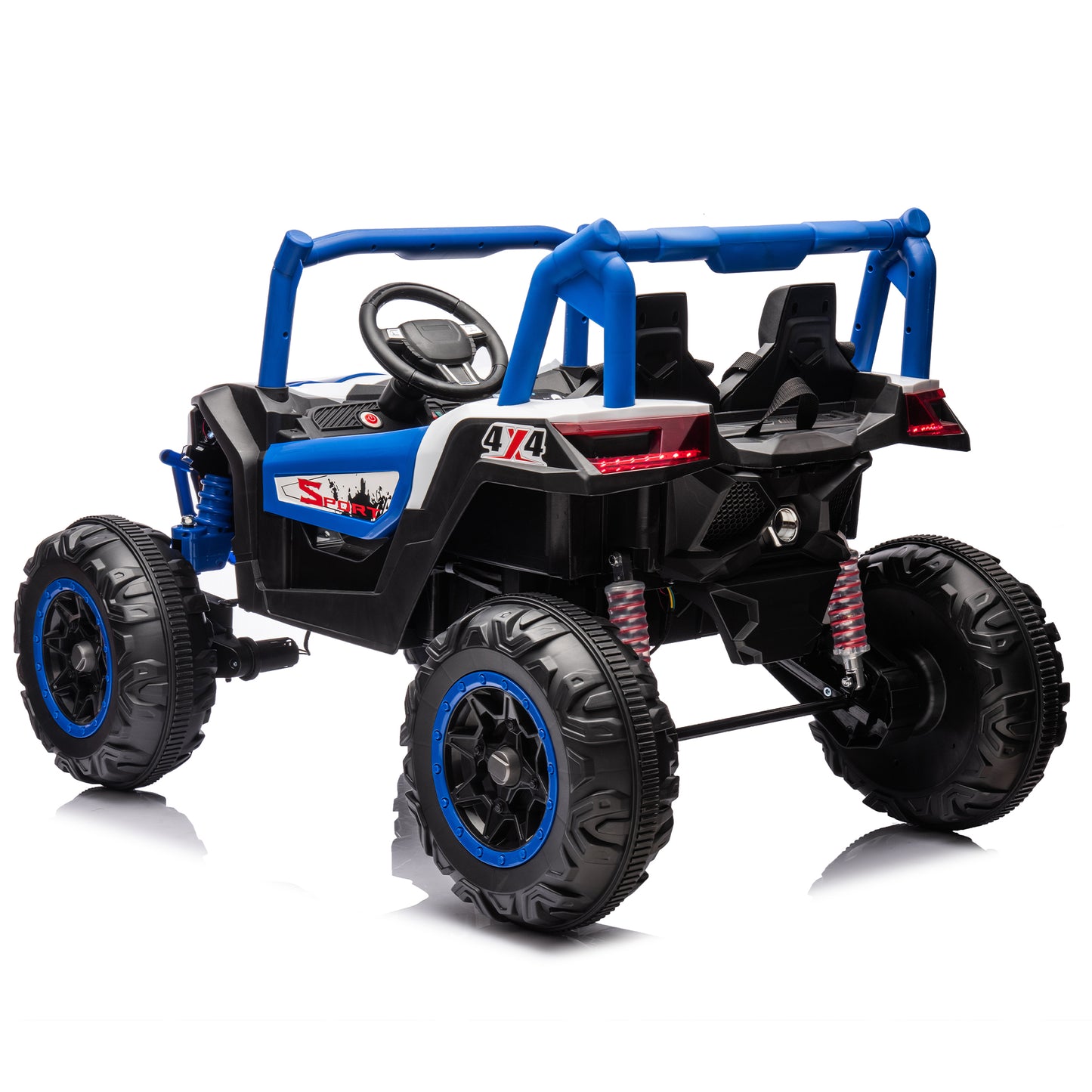 Side by Side 4x4 Ride on Off-Road Truck with Parent Remote Control, Battery Powered Electric Car