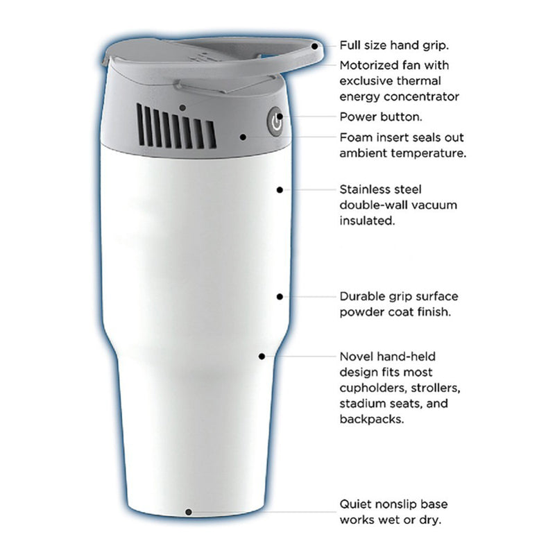 Portable Mini Air Conditioner Airwirl Cool Soothing Wind Personal Cooling And Herting System 2-In-1 Colder Warm Fan