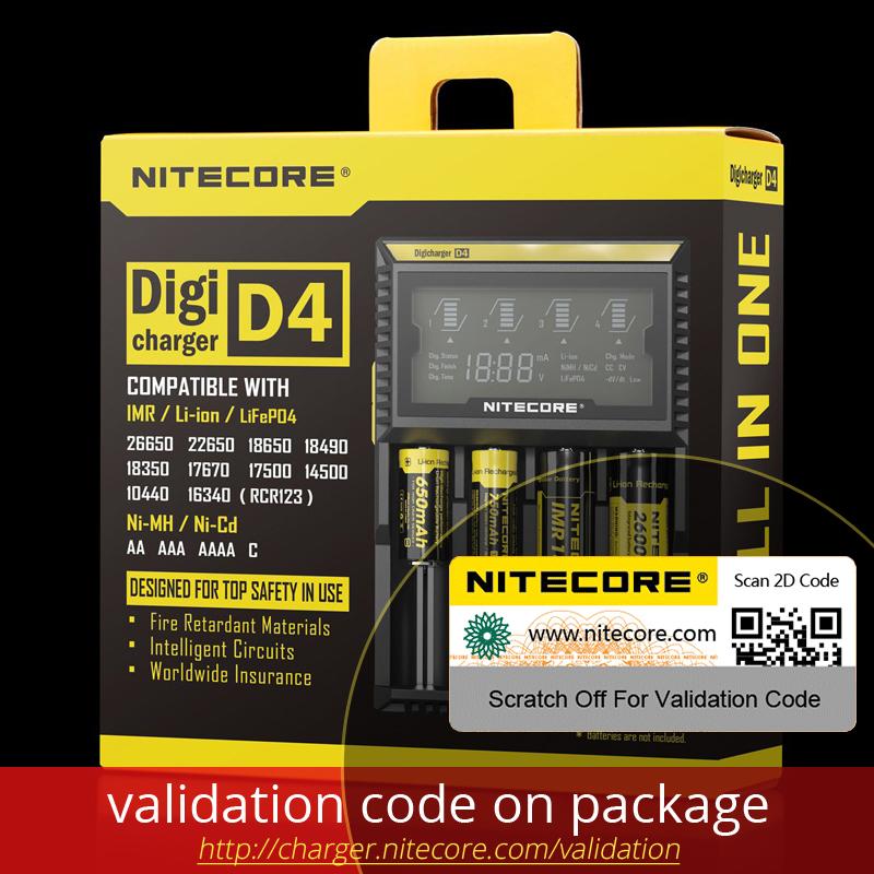 Nitecore LCD D4 Battery Charger