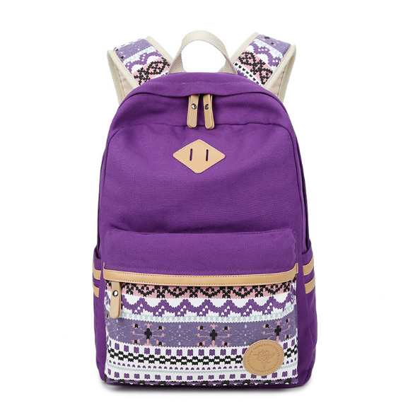 Shoulder bag female Korean canvas student bag national wind travel backpack computer bag ladies college wind tide