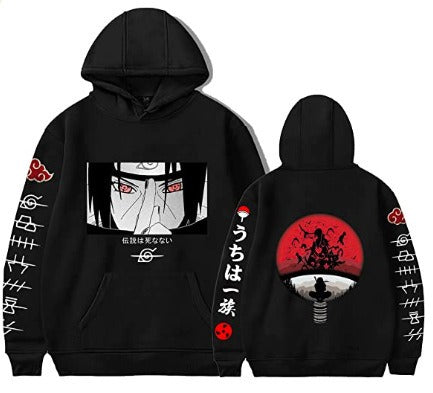 Naruto Uchiha Itachi Pullover Hoodie with Plush Spring and Autumn Coat Sweater