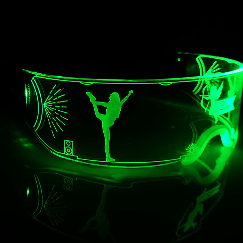 LED Colorful Light-Emitting Acrylic Glasses Cool Technology Atmosphere Dance Party Cheer Nightclub Glasses Party Bar