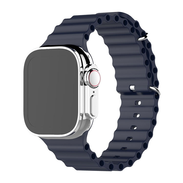 Silicone Ocean Watch Strap Suitable for Applewatch Apple S8 Watch Strap IWatch Sports Watch Strap