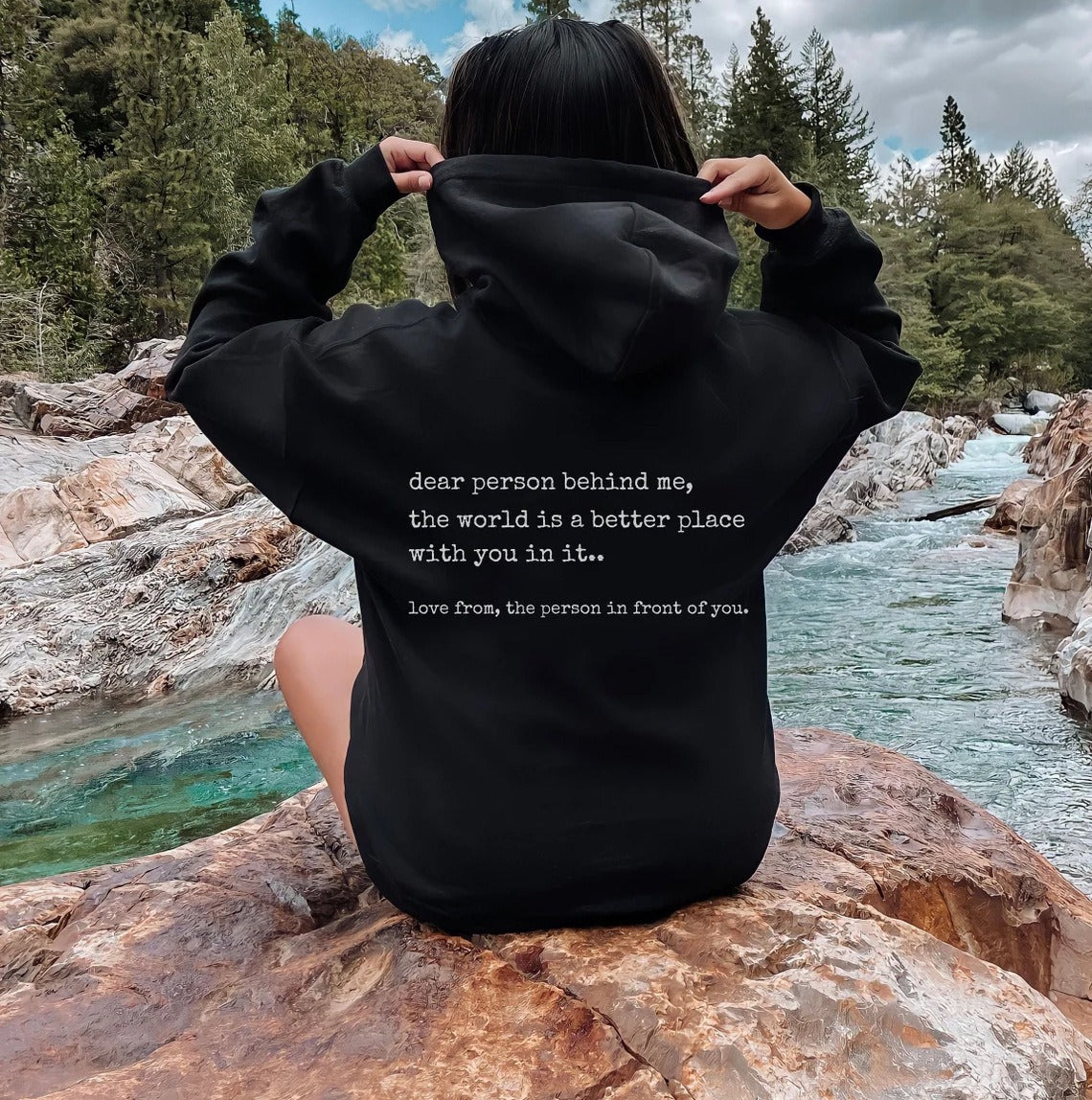 Dear person behind me hoodies and sweaters, mental health sportswear