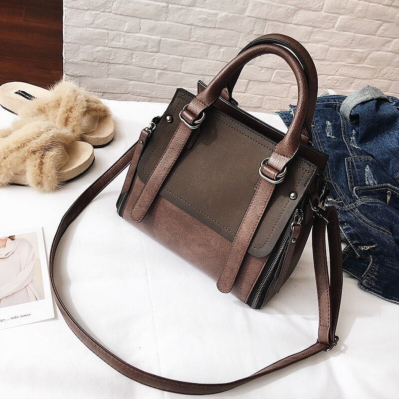 Vintage  Handbags Female Brand Leather Handbag High Quality Small Bags Lady Shoulder Bags