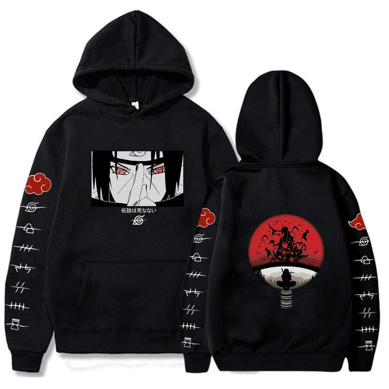 Naruto Uchiha Itachi Pullover Hoodie with Plush Spring and Autumn Coat Sweater