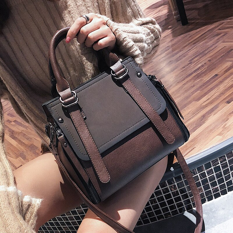 Vintage  Handbags Female Brand Leather Handbag High Quality Small Bags Lady Shoulder Bags