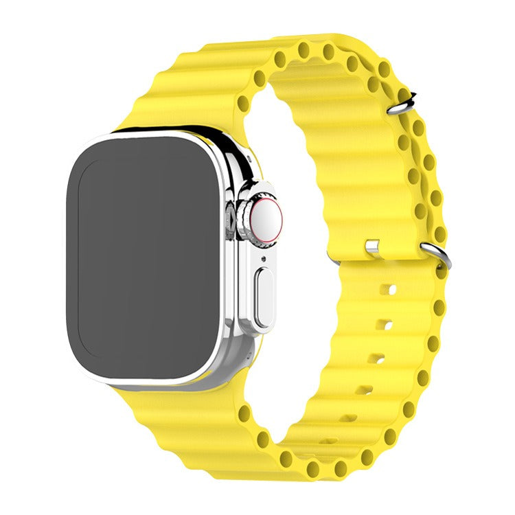 Silicone Ocean Watch Strap Suitable for Applewatch Apple S8 Watch Strap IWatch Sports Watch Strap