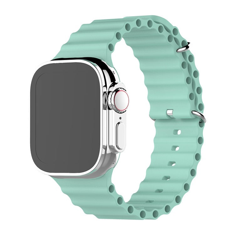 Silicone Ocean Watch Strap Suitable for Applewatch Apple S8 Watch Strap IWatch Sports Watch Strap