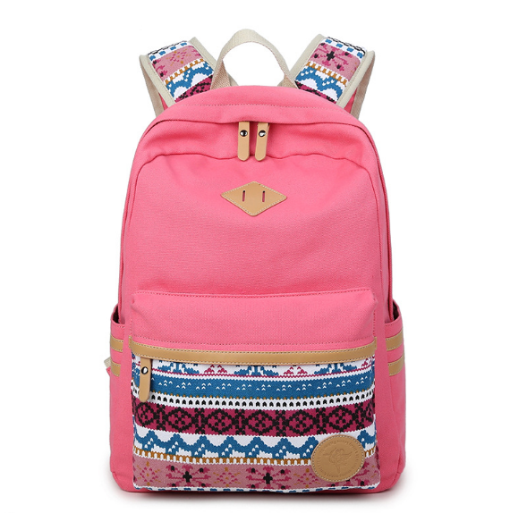 Shoulder bag female Korean canvas student bag national wind travel backpack computer bag ladies college wind tide