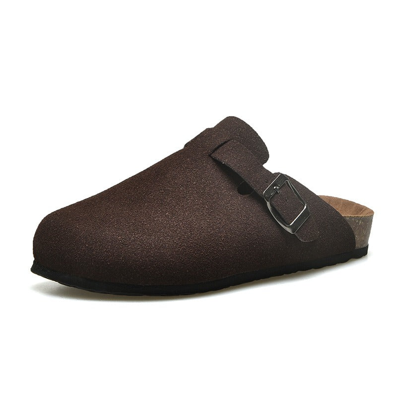 Large size Boken shoes are comfortable to wear on the outside with thick soles, cork slippers, low heels, and wrapped toe slippers for women and couples. Casual Roman shoe trend