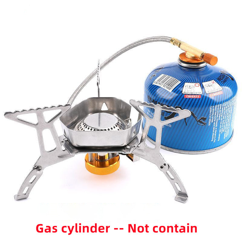 Outdoor Stainless Steel With Electronic Lighter Camping Windproof Stove Split Gas Stove Portable Picnic Stove Cooker