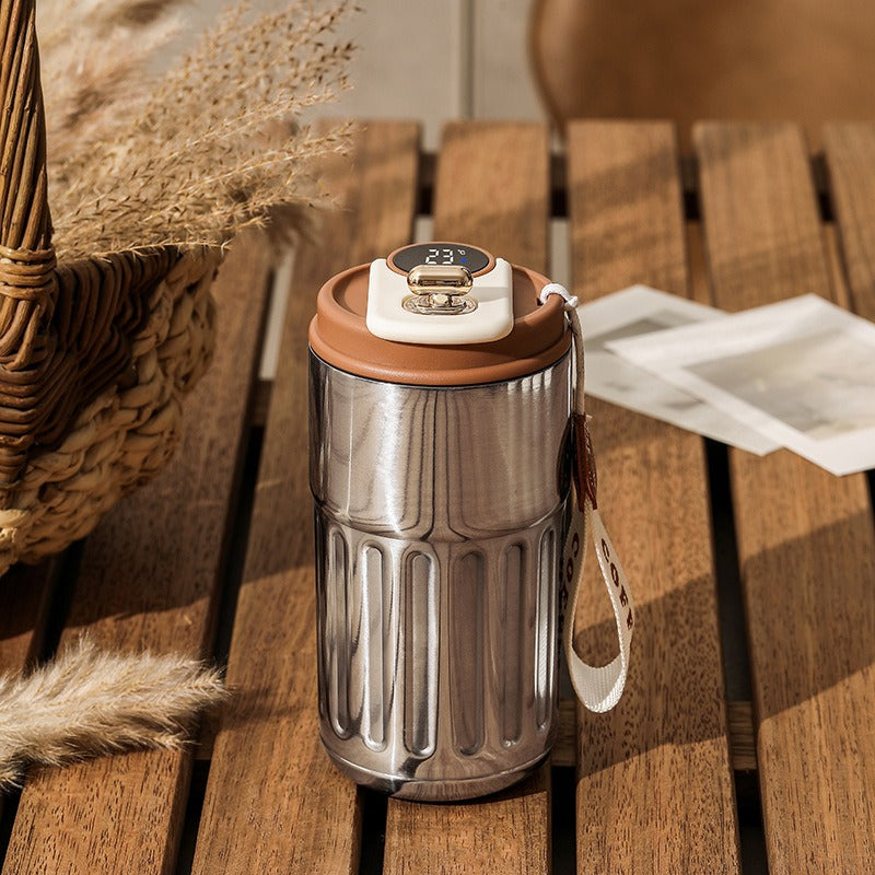 New coffee cup 316 stainless steel thermos cup high value men and women double layer water cup portable accompanying cup