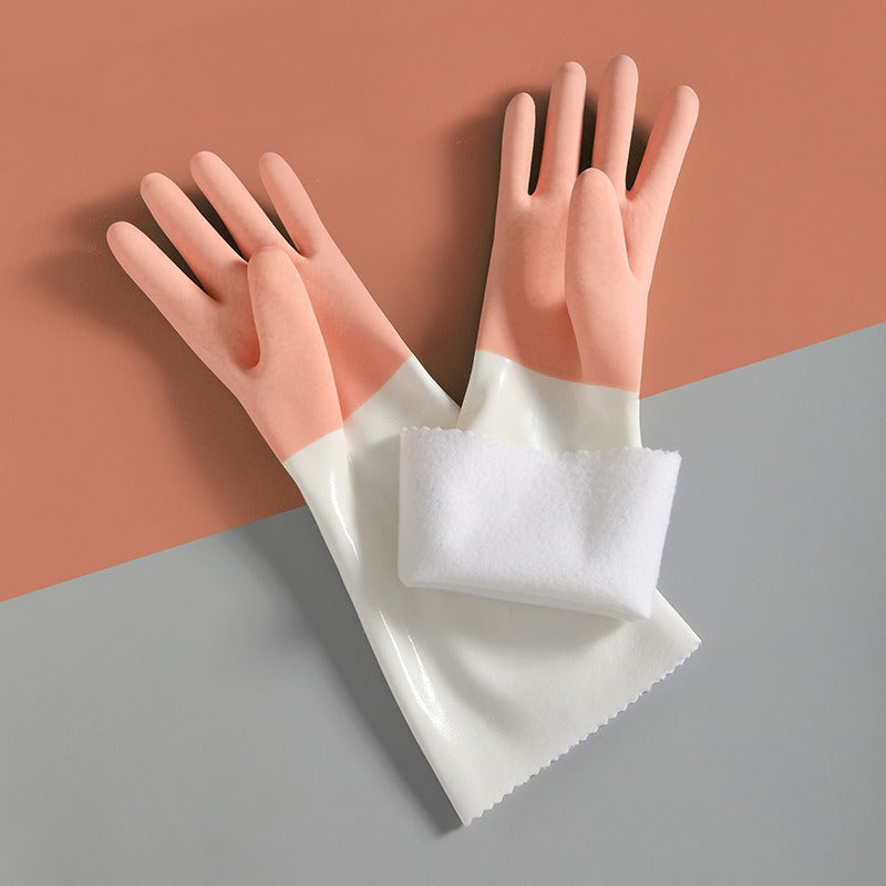 Dishwashing Gloves Durable All-In-One Padded Dishwashing And Clothes Washing Long Thickened Rubber Housework Cleaning Gloves