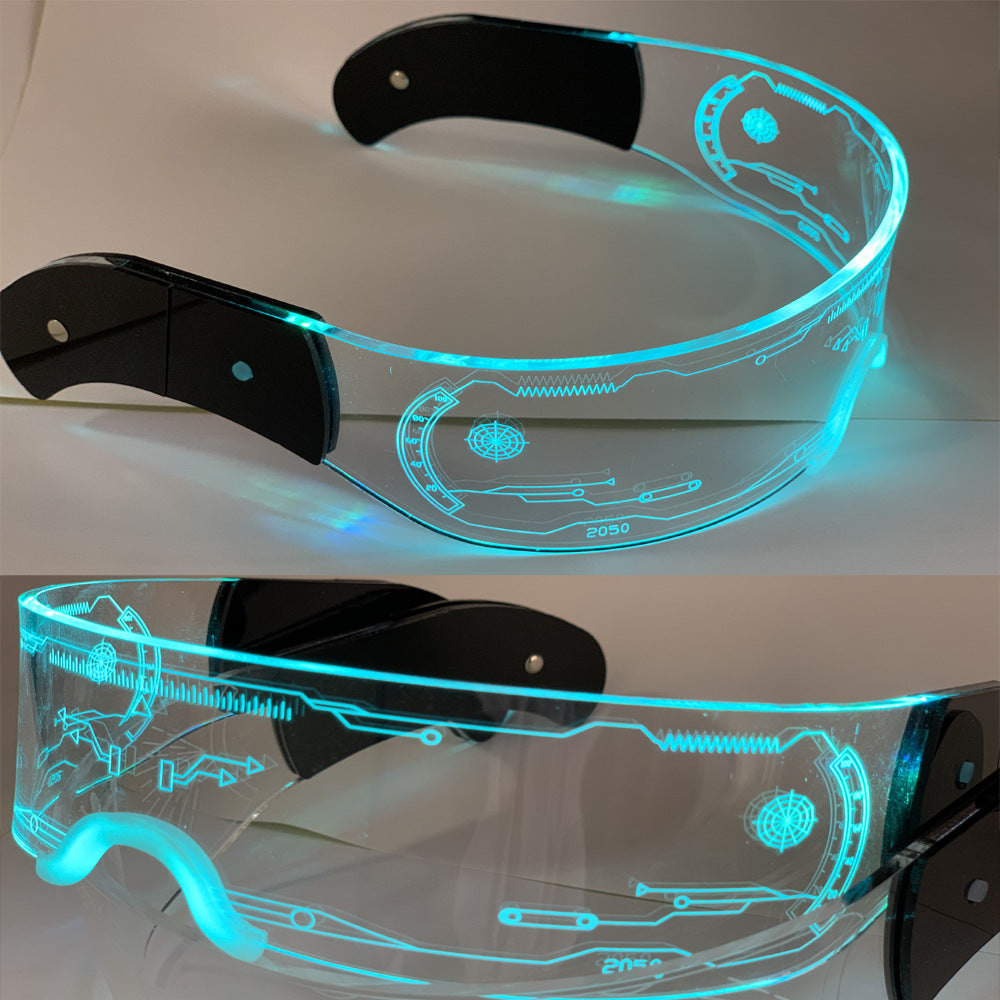 LED Colorful Light-Emitting Acrylic Glasses Cool Technology Atmosphere Dance Party Cheer Nightclub Glasses Party Bar