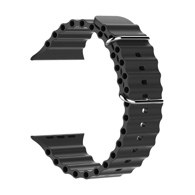 Silicone Ocean Watch Strap Suitable for Applewatch Apple S8 Watch Strap IWatch Sports Watch Strap