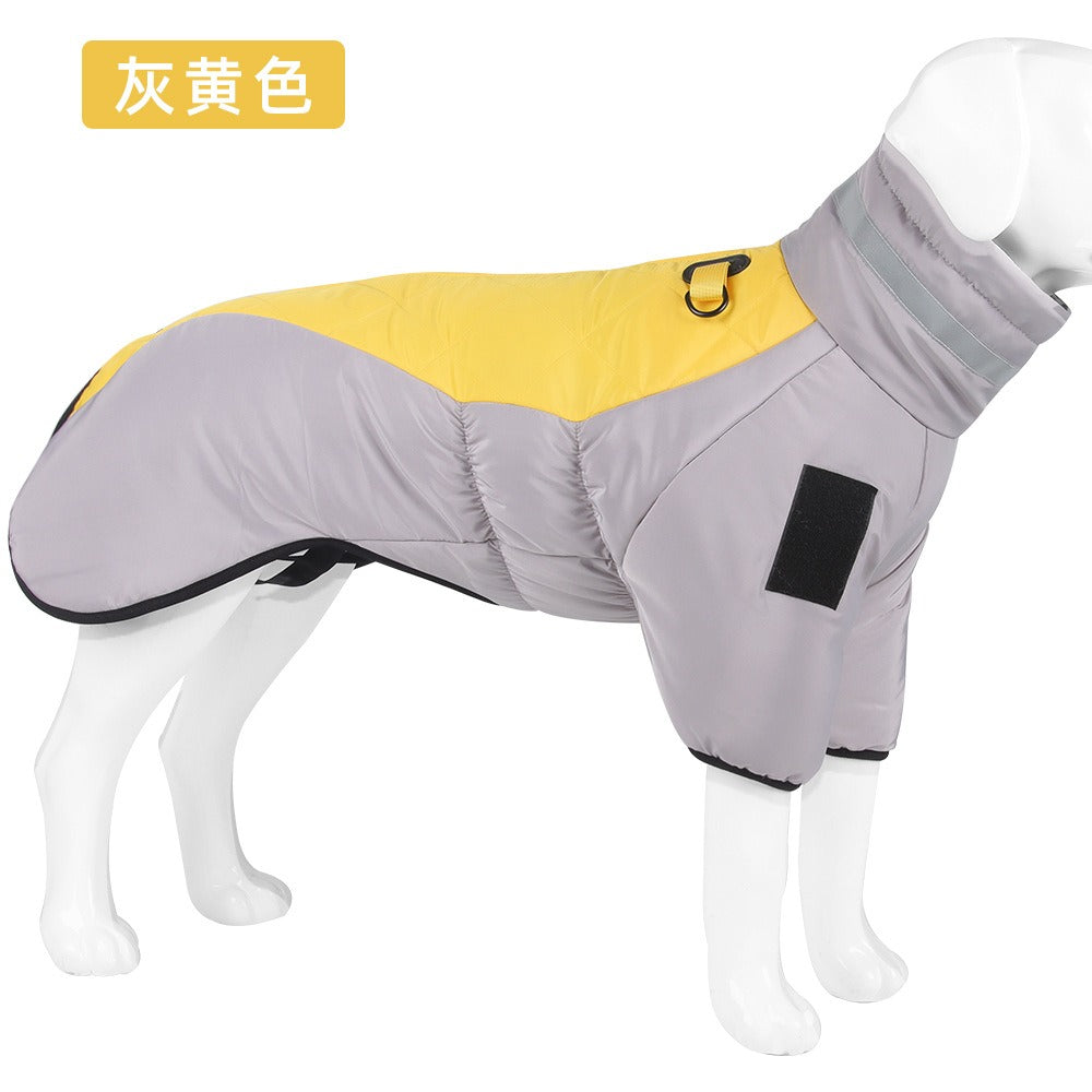 New Dog Autumn and Winter Clothing Reflective and Warm Dog Charge Coat Big Dog Clothing Winter Pet Clothing