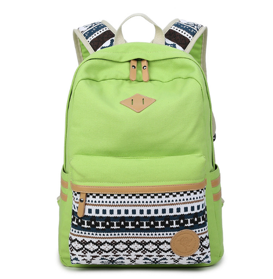 Shoulder bag female Korean canvas student bag national wind travel backpack computer bag ladies college wind tide