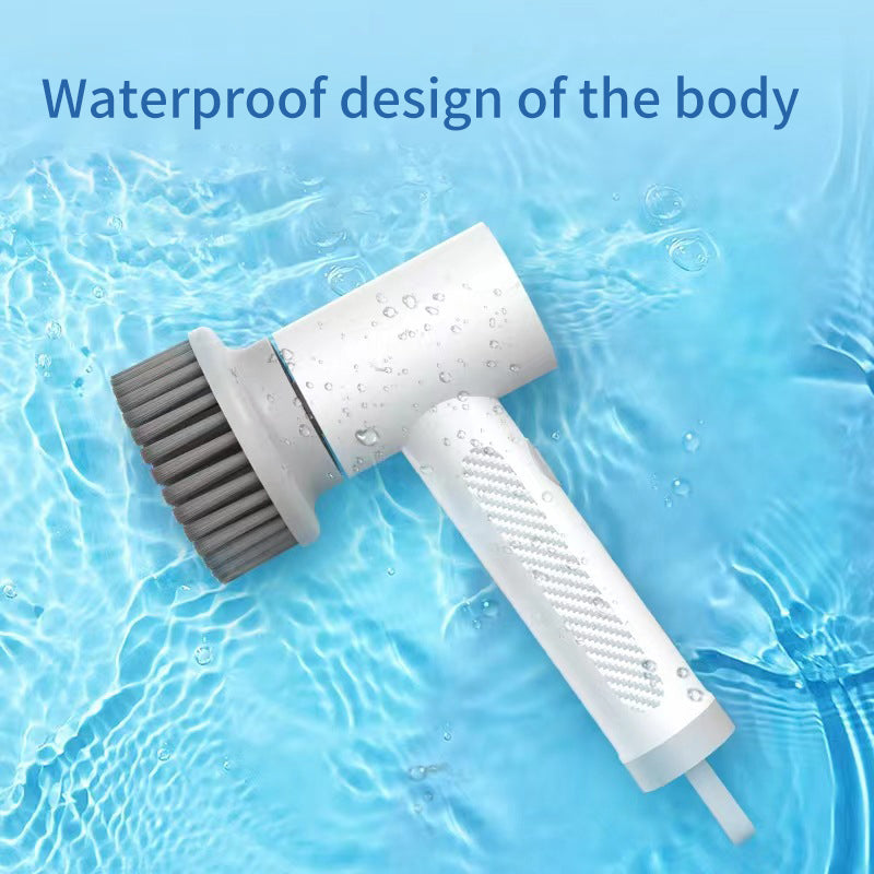 New Hand-Held Electric Cleaning Brush Kitchen Stove Brush Household Cleaning Brush Head Pot Ladle Multi Functional Cleaning