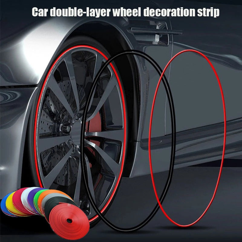 Car wheel hub decorative strip, tire protection ring, anti-collision strip, wheel hub anti-collision strip, decorative line stic