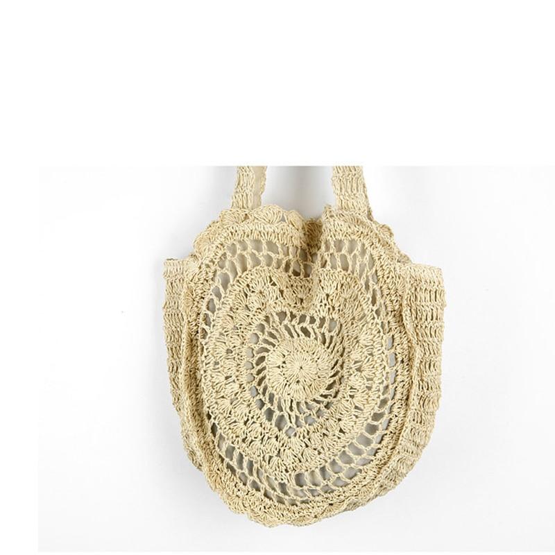 Bohemian Straw Bags Vintage Rattan Bag Handmade Kintted Travel Bags