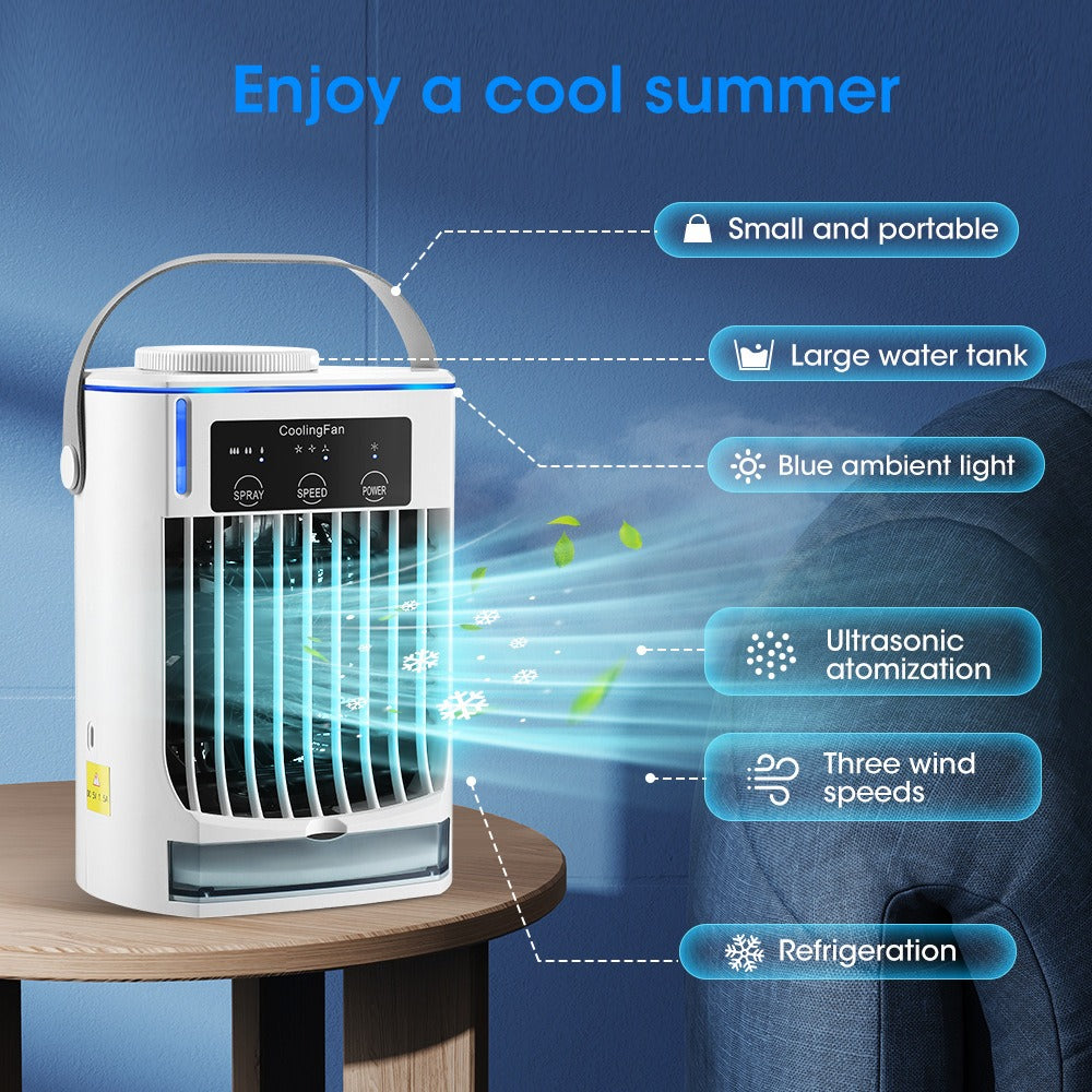 Air cooler Air conditioning fan Small mobile air conditioner Household humidification spray cooling fan