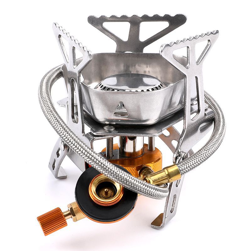 Outdoor Stainless Steel With Electronic Lighter Camping Windproof Stove Split Gas Stove Portable Picnic Stove Cooker