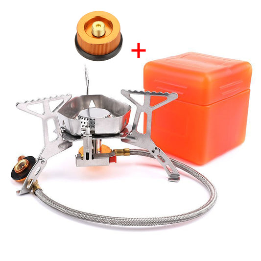 Outdoor Stainless Steel With Electronic Lighter Camping Windproof Stove Split Gas Stove Portable Picnic Stove Cooker