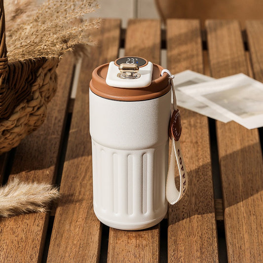 New coffee cup 316 stainless steel thermos cup high value men and women double layer water cup portable accompanying cup