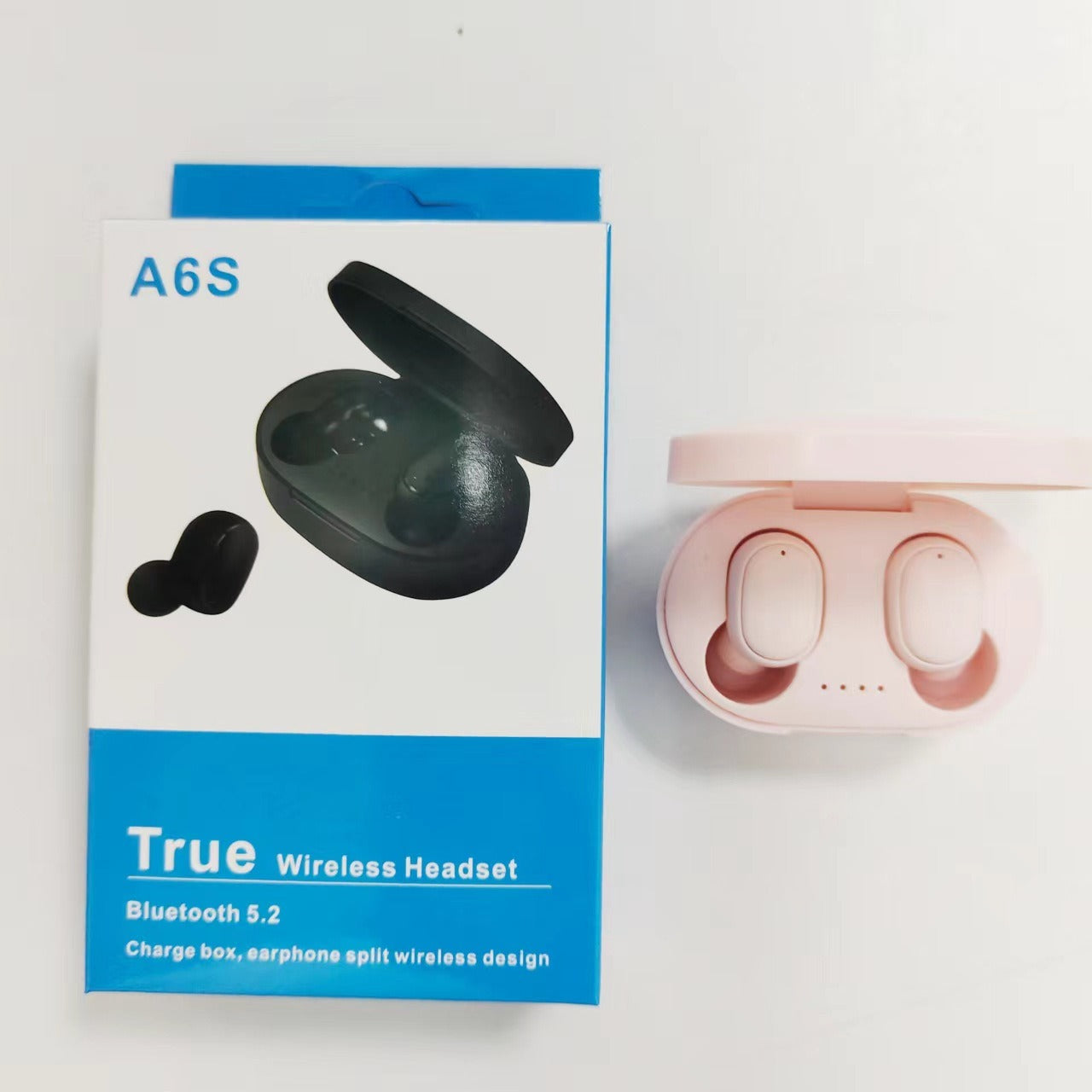 A6S Bluetooth Headset Macaron Bluetooth 5.2 Wireless TWS Earbuds Sports Mini New Headphones