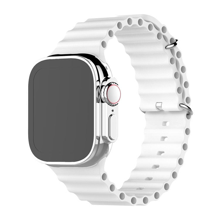 Silicone Ocean Watch Strap Suitable for Applewatch Apple S8 Watch Strap IWatch Sports Watch Strap