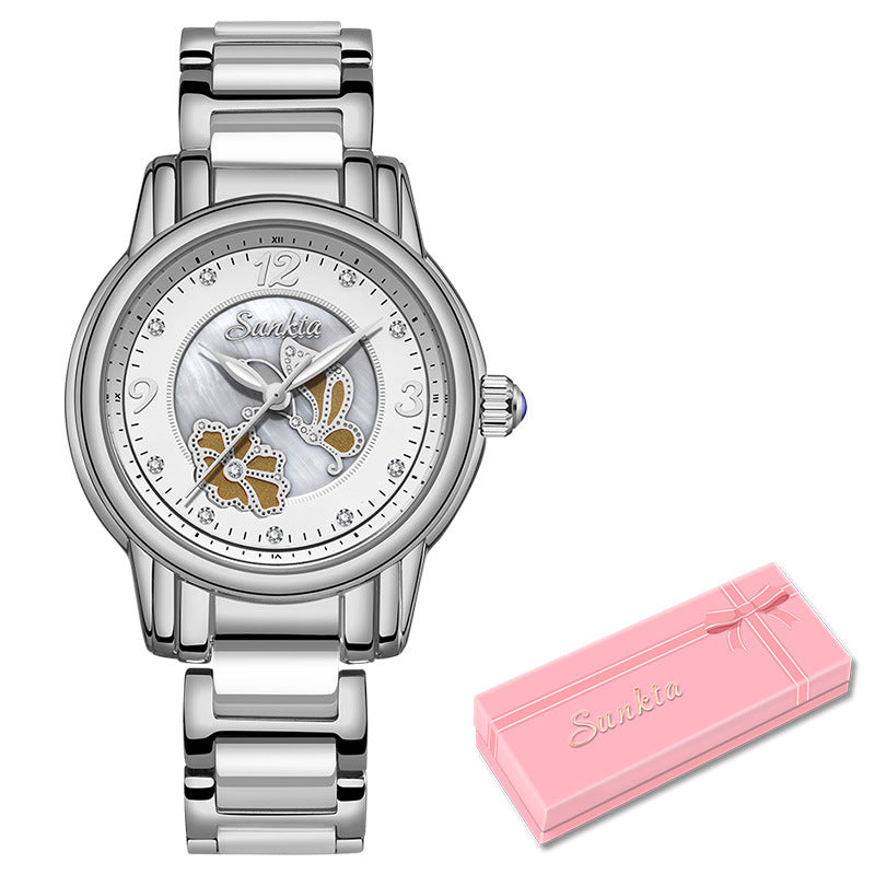 Lige High Quality Ceramic Watch Ladies Watch Exquisite Waterproof Watch