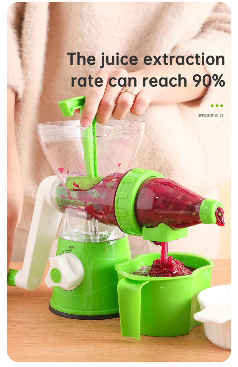 Multi Functional Manual Rotary Juicer Household Kitchen Manual Pulp Separation Juicer Small Portable Food Processor