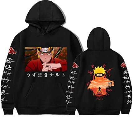 Naruto Uchiha Itachi Pullover Hoodie with Plush Spring and Autumn Coat Sweater