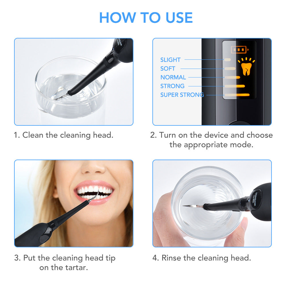 5-Speed Electric Tooth Cleaning Device LED Display Tooth Cleaning Device Set Home Beauty Device To Remove Calculus Tooth Cleaning Device