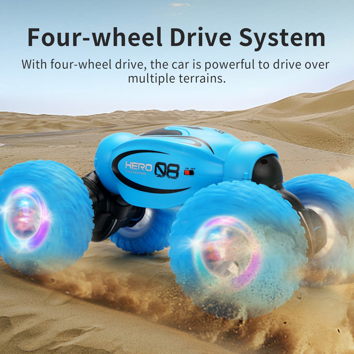 Lighting Twisting Car Dumper Climbing Car Wireless Charging Remote Control Double-Sided Car Boy Toy Car