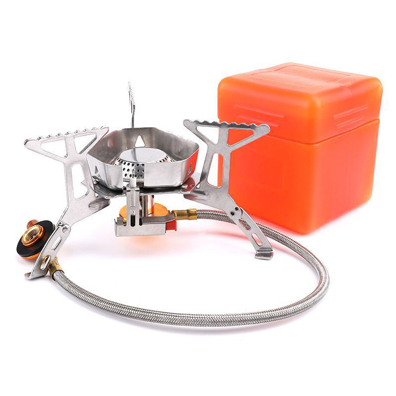 Outdoor Stainless Steel With Electronic Lighter Camping Windproof Stove Split Gas Stove Portable Picnic Stove Cooker