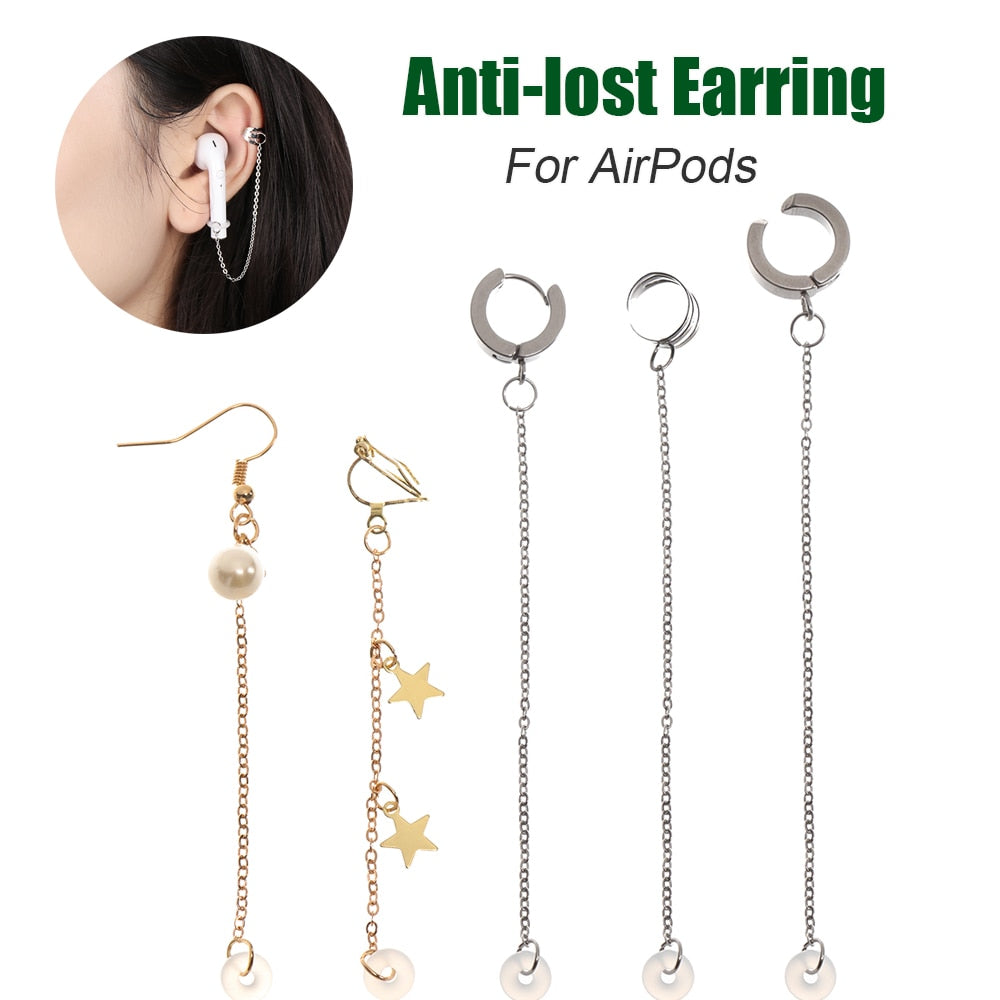 Fashion Anti-Lost Ear Clip Earphone Accessories Unisex Earrings for Airpods 1 2 3 For Airpods Pro Earrings Secure Fit Hooks