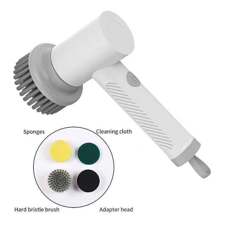 New Hand-Held Electric Cleaning Brush Kitchen Stove Brush Household Cleaning Brush Head Pot Ladle Multi Functional Cleaning