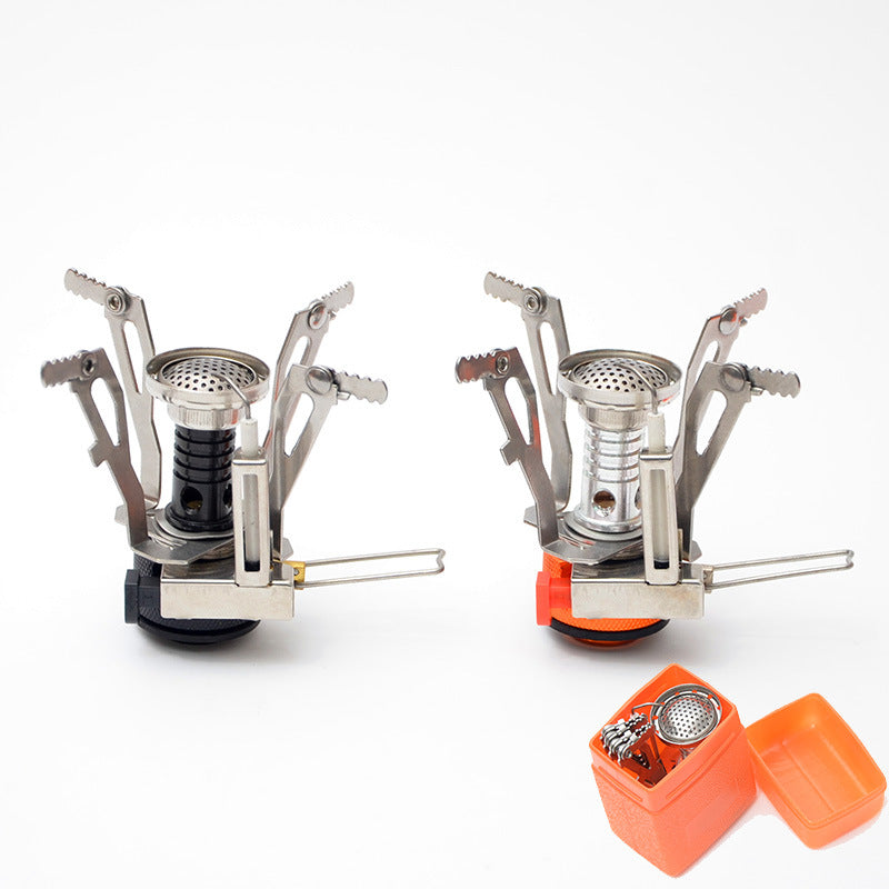 Camping Integrated Mini-Stove With Electronic Ignition Travel With a Portable Stove