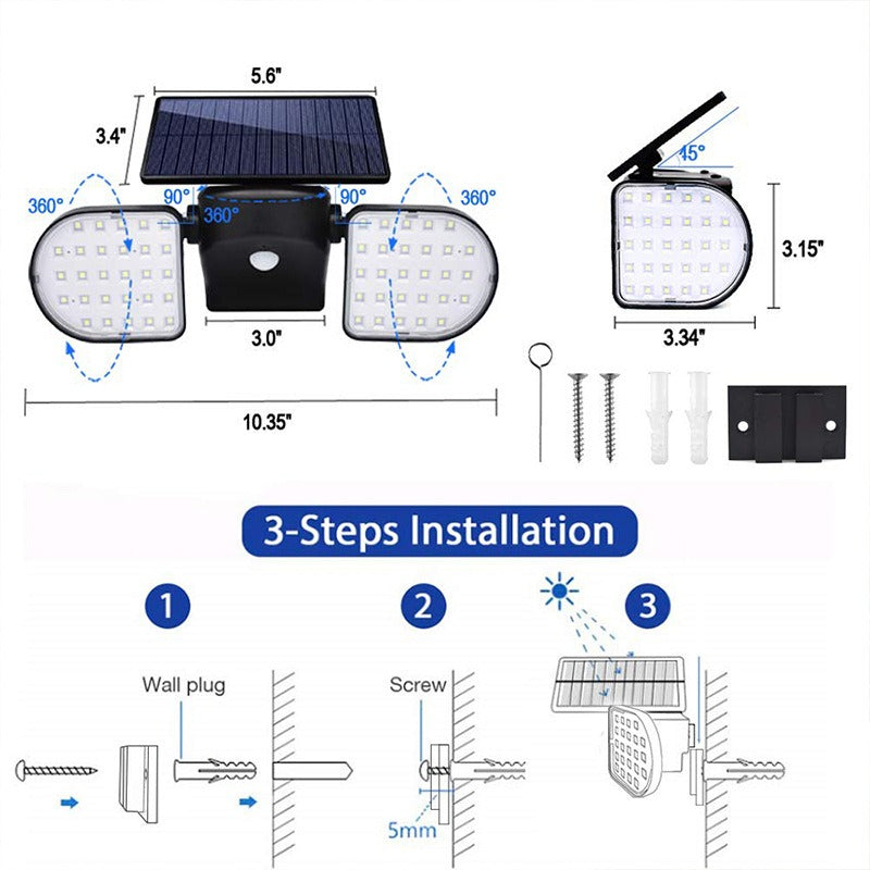 Solar Lights Garden Lights Waterproof 56 Led Body Sensor Landscape Street Lights Solar Lighting Wall Lights