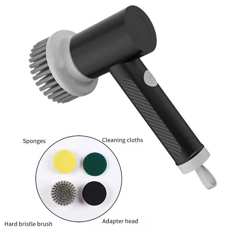 New Hand-Held Electric Cleaning Brush Kitchen Stove Brush Household Cleaning Brush Head Pot Ladle Multi Functional Cleaning