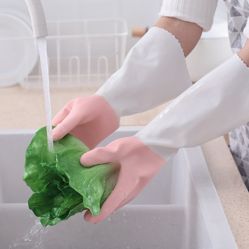 Dishwashing Gloves Durable All-In-One Padded Dishwashing And Clothes Washing Long Thickened Rubber Housework Cleaning Gloves