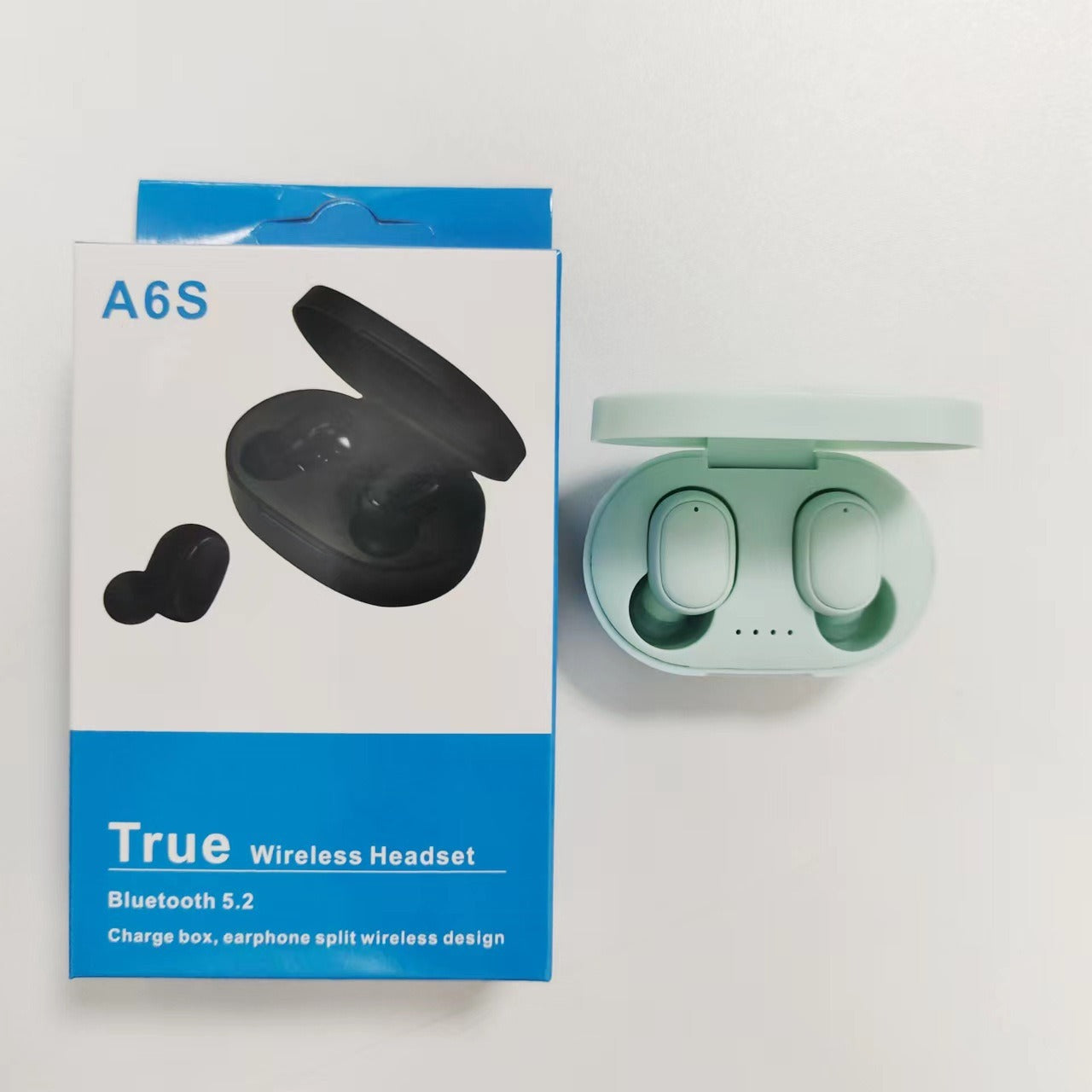 A6S Bluetooth Headset Macaron Bluetooth 5.2 Wireless TWS Earbuds Sports Mini New Headphones