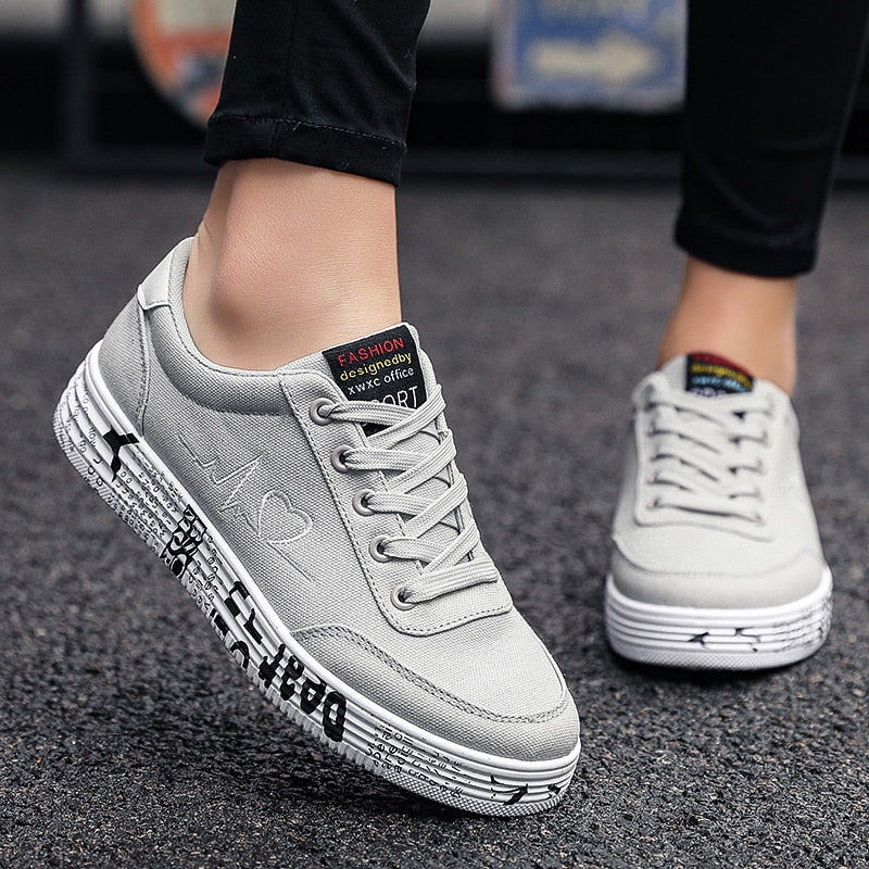 TYDZSMT Fashion Women Vulcanized Shoes Sneakers Ladies Lace-up Casual Shoes Breathable Canvas Lover Shoes Graffiti Flat